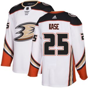 Gorgeous Adidas Ducks #25 Ondrej Kase White Road Authentic Stitched NHL Jersey