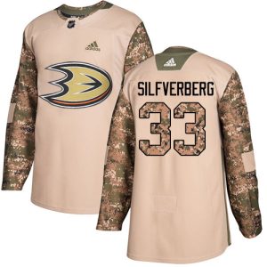 Premium Adidas Ducks #33 Jakob Silfverberg Camo Authentic 2017 Veterans Day Stitched NHL Jersey
