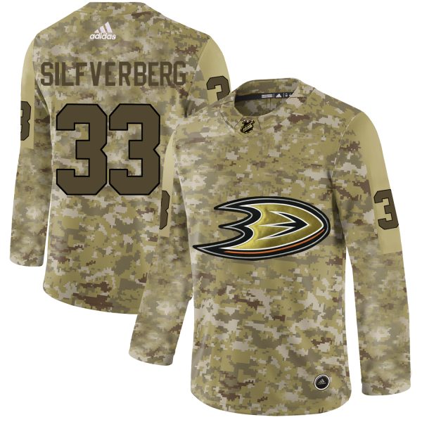 Magnificent Adidas Ducks #33 Jakob Silfverberg Camo Authentic Stitched NHL Jersey
