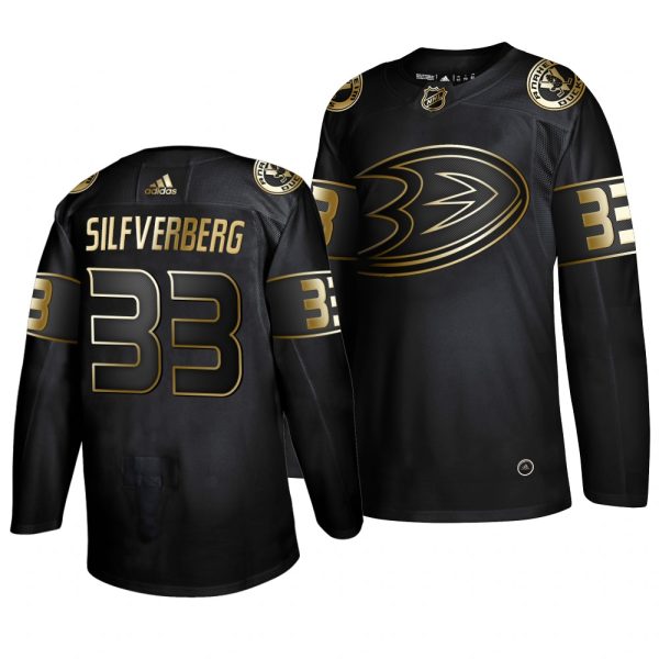 Stunning Adidas Ducks #33 Jakob Silfverberg Men's 2019 Black Golden Edition Authentic Stitched NHL Jersey