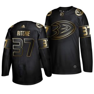 Splendid Adidas Ducks #37 Nick Ritchie Men's 2019 Black Golden Edition Authentic Stitched NHL Jersey