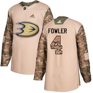 Superior Adidas Ducks #4 Cam Fowler Camo Authentic 2017 Veterans Day Youth Stitched NHL Jersey