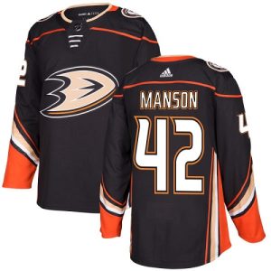 Magnificent Adidas Ducks #42 Josh Manson Black Home Authentic Stitched NHL Jersey