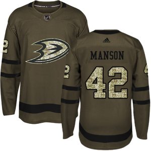 Superior Adidas Ducks #42 Josh Manson Green Salute to Service Stitched NHL Jersey