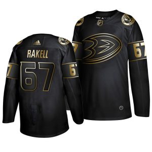Exceptional Adidas Ducks #67 Rickard Rakell Men's 2019 Black Golden Edition Authentic Stitched NHL Jersey