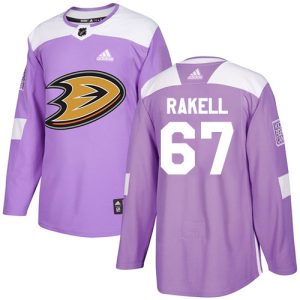 Superior Adidas Ducks #67 Rickard Rakell Purple Authentic Fights Cancer Youth Stitched NHL Jersey
