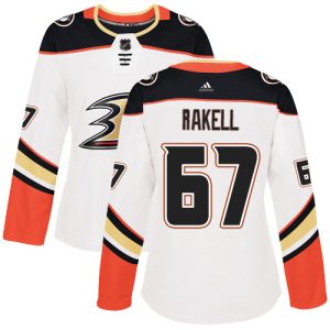 First - rate Adidas Ducks #67 Rickard Rakell White Road Authentic Women's Stitched NHL Jersey
