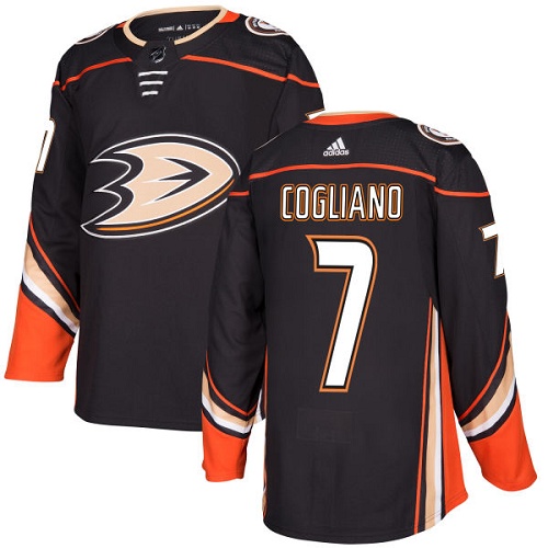 Premium Adidas Ducks #7 Andrew Cogliano Black Home Authentic Youth Stitched NHL Jersey