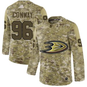 Superior Adidas Ducks #96 Charlie Conway Camo Authentic Stitched NHL Jersey