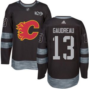 Superior Adidas Flames #13 Johnny Gaudreau Black 1917 2017 100th Anniversary Stitched NHL Jersey