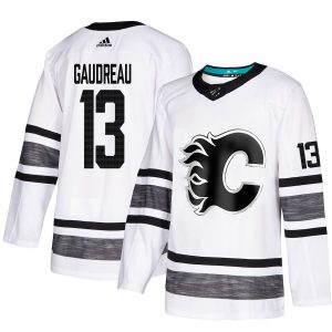 Magnificent Adidas Flames #13 Johnny Gaudreau White Authentic 2019 All Star Stitched NHL Jersey