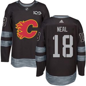 Premium Adidas Flames #18 James Neal Black 1917 2017 100th Anniversary Stitched NHL Jersey