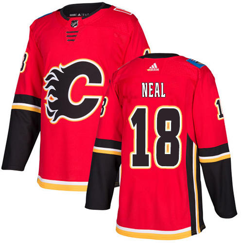 Premium Adidas Flames #18 James Neal Red Home Authentic Stitched Youth NHL Jersey