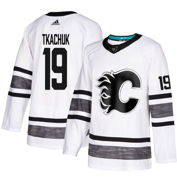 First - rate Adidas Flames #19 Matthew Tkachuk White 2019 All Star Game Parley Authentic Stitched NHL Jersey