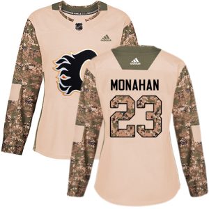 Premium Adidas Flames #23 Sean Monahan Camo Authentic 2017 Veterans Day Women's Stitched NHL Jersey