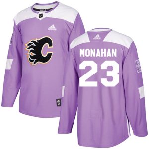 Superior Adidas Flames #23 Sean Monahan Purple Authentic Fights Cancer Stitched NHL Jersey