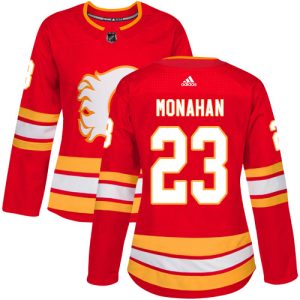 Exquisite Adidas Flames #23 Sean Monahan Red Alternate Authentic Women's Stitched NHL Jersey