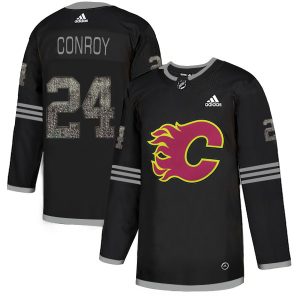 First - rate Adidas Flames #24 Craig Conroy Black Authentic Classic Stitched NHL Jersey