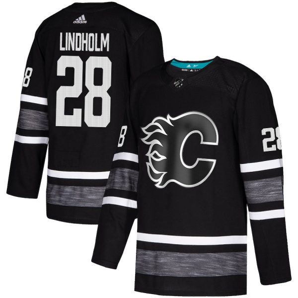 Premium Adidas Flames #28 Elias Lindholm Black 2019 All Star Game Parley Authentic Stitched NHL Jersey