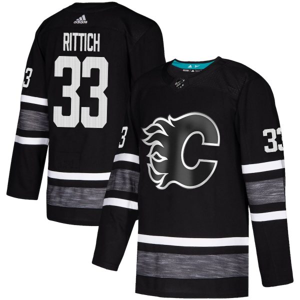 Splendid Adidas Flames #33 David Rittich Black 2019 All Star Game Parley Authentic Stitched NHL Jersey