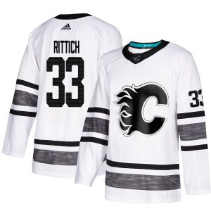 Magnificent Adidas Flames #33 David Rittich White 2019 All Star Game Parley Authentic Stitched NHL Jersey