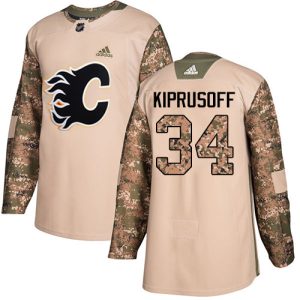 Gorgeous Adidas Flames #34 Miikka Kiprusoff Camo Authentic 2017 Veterans Day Stitched NHL Jersey