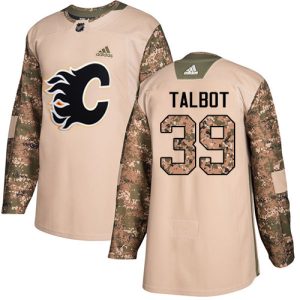Magnificent Adidas Flames #39 Cam Talbot Camo Authentic 2017 Veterans Day Stitched NHL Jersey