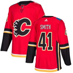 Stunning Adidas Flames #41 Mike Smith Red Home Authentic Stitched Youth NHL Jersey