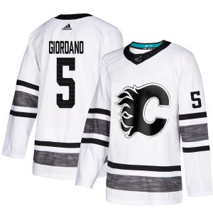 Superior Adidas Flames #5 Mark Giordano White 2019 All Star Game Parley Authentic Stitched NHL Jersey