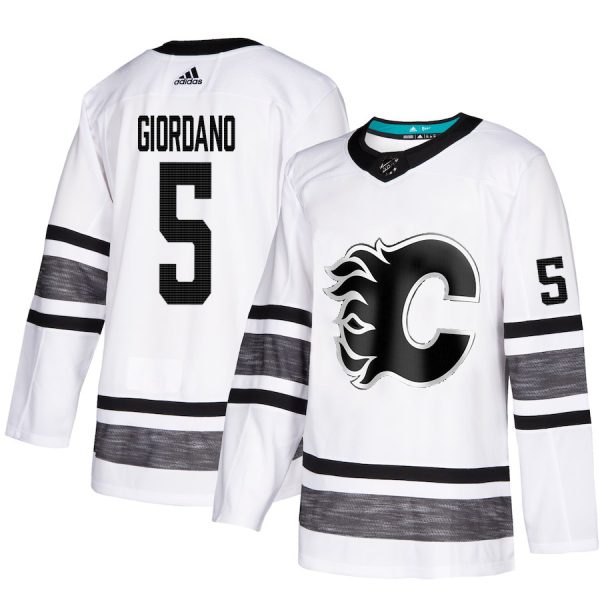 Superior Adidas Flames #5 Mark Giordano White 2019 All Star Game Parley Authentic Stitched NHL Jersey