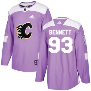 Superior Adidas Flames #93 Sam Bennett Purple Authentic Fights Cancer Stitched NHL Jersey