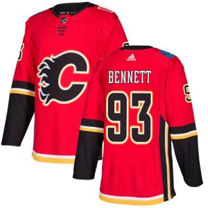 Outstanding Adidas Flames #93 Sam Bennett Red Home Authentic Stitched NHL Jersey