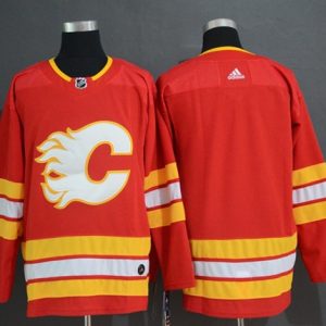 Gorgeous Adidas Flames Blank Red Alternate Authentic Stitched NHL Jersey