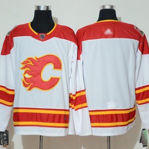 Exquisite Adidas Flames Blank White Authentic 2019 Heritage Classic Stitched NHL Jersey