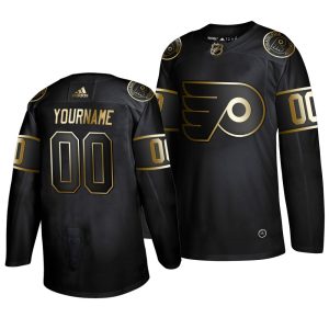 Gorgeous Adidas Flyers Custom Men's 2019 Black Golden Edition Authentic Stitched NHL Jersey
