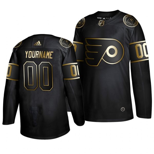 Gorgeous Adidas Flyers Custom Men's 2019 Black Golden Edition Authentic Stitched NHL Jersey