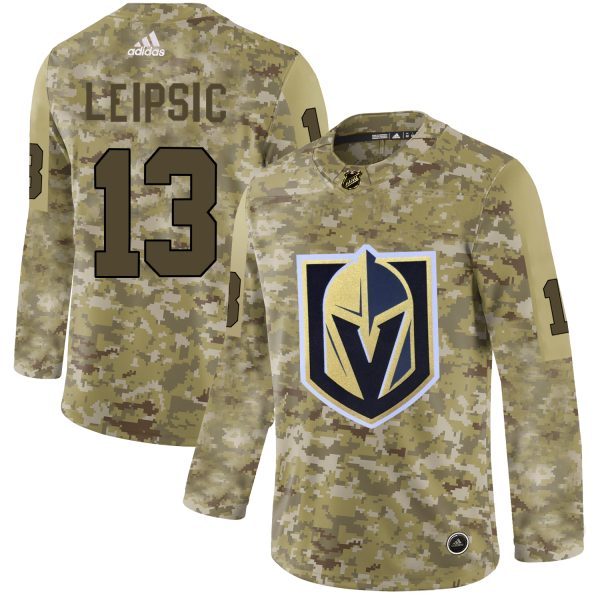 Outstanding Adidas Golden Knights #13 Brendan Leipsic Camo Authentic Stitched NHL Jersey