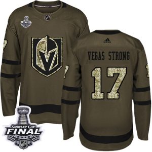 Splendid Adidas Golden Knights #17 Vegas Strong Green Salute to Service 2018 Stanley Cup Final Stitched Youth NHL Jersey