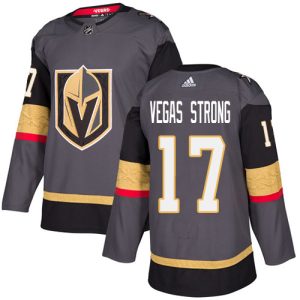 Superior Adidas Golden Knights #17 Vegas Strong Grey Home Authentic Stitched Youth NHL Jersey
