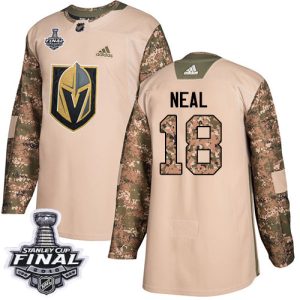 Exceptional Adidas Golden Knights #18 James Neal Camo Authentic 2017 Veterans Day 2018 Stanley Cup Final Stitched Youth NHL Jersey