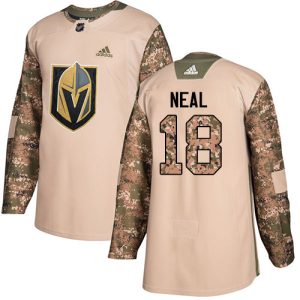 Exceptional Adidas Golden Knights #18 James Neal Camo Authentic 2017 Veterans Day Stitched Youth NHL Jersey