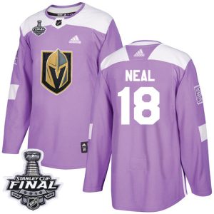 Outstanding Adidas Golden Knights #18 James Neal Purple Authentic Fights Cancer 2018 Stanley Cup Final Stitched Youth NHL Jersey