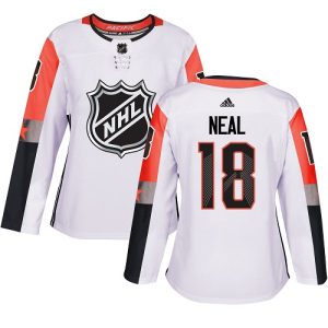 Magnificent Adidas Golden Knights #18 James Neal White 2018 All Star Pacific Division Authentic Women's Stitched NHL Jersey