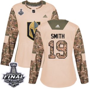 Splendid Adidas Golden Knights #19 Reilly Smith Camo Authentic 2017 Veterans Day 2018 Stanley Cup Final Women's Stitched NHL Jersey