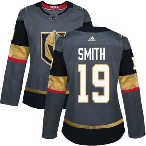 Gorgeous Adidas Golden Knights #19 Reilly Smith Grey Home Authentic Women's Stitched NHL Jersey