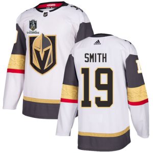 Gorgeous Adidas Golden Knights #19 Reilly Smith White Road Youth 2023 Stanley Cup Champions Authentic Stitched NHL Jersey