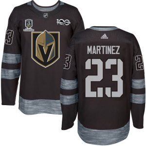 Superior Adidas Golden Knights #23 Alec Martinez Black 2023 Stanley Cup Champions 100th Anniversary Stitched NHL Jersey
