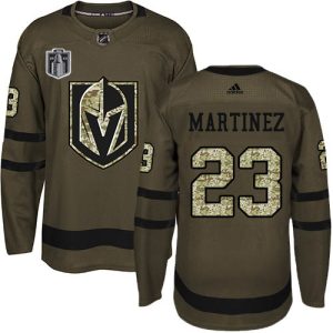 Splendid Adidas Golden Knights #23 Alec Martinez Green 2023 Stanley Cup Final Patch Salute to Service Stitched NHL Jersey