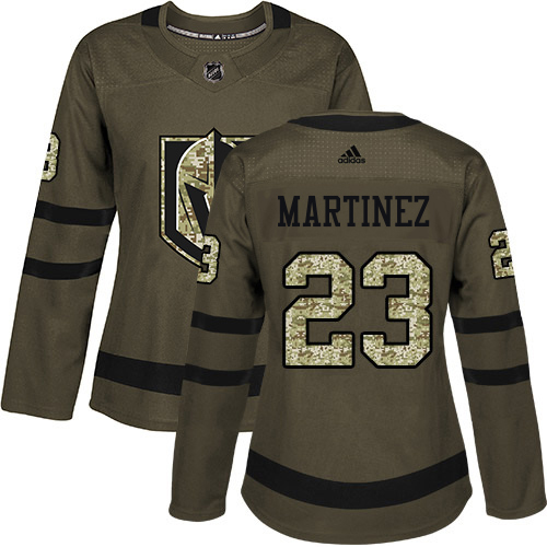 Exceptional Adidas Golden Knights #23 Alec Martinez Green Salute to Service Women's Stitched NHL Jersey