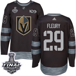Magnificent Adidas Golden Knights #29 Marc Andre Fleury Black 1917 2017 100th Anniversary 2018 Stanley Cup Final Stitched NHL Jersey